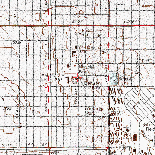 Topographic Map of Richthofen Fountain, CO