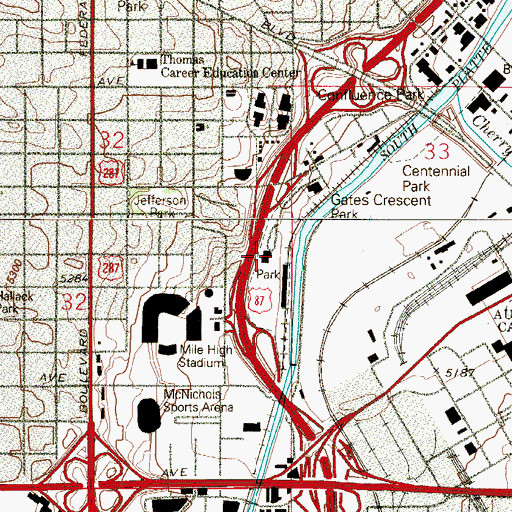 Topographic Map of Children's Museum, CO