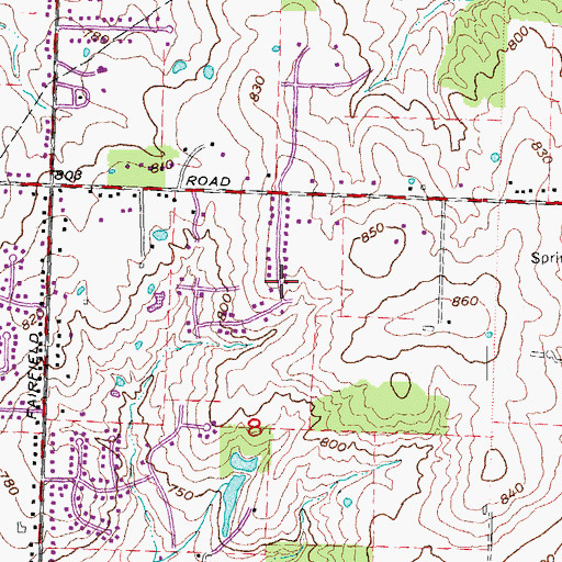 Topographic Map of Snow Hill, OH