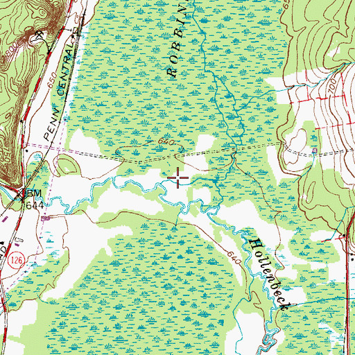 Topographic Map of Swamp Brook, CT