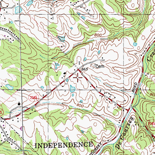 Topographic Map of Mills Road Park, KY