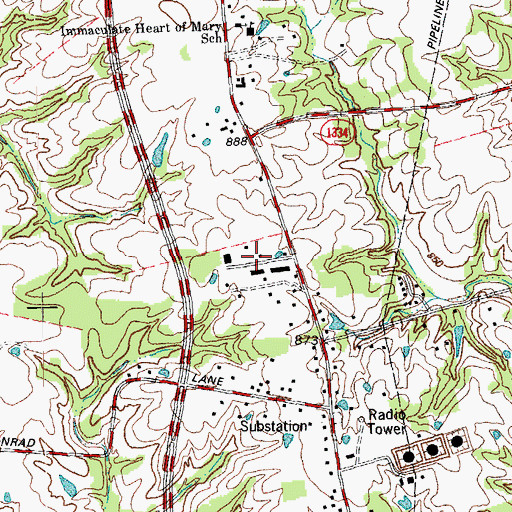 Topographic Map of Boone Business Park, KY
