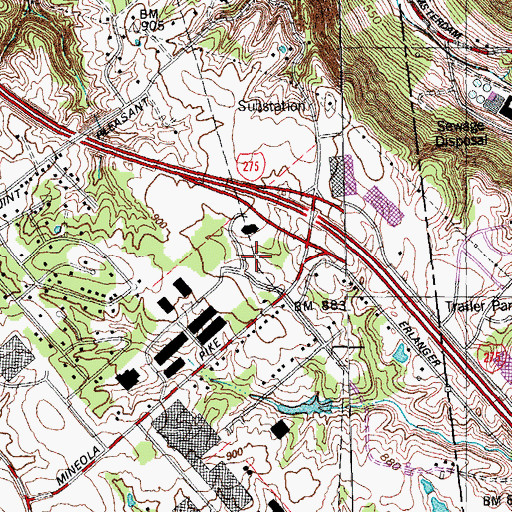 Topographic Map of Circleport Industrial Park I, KY