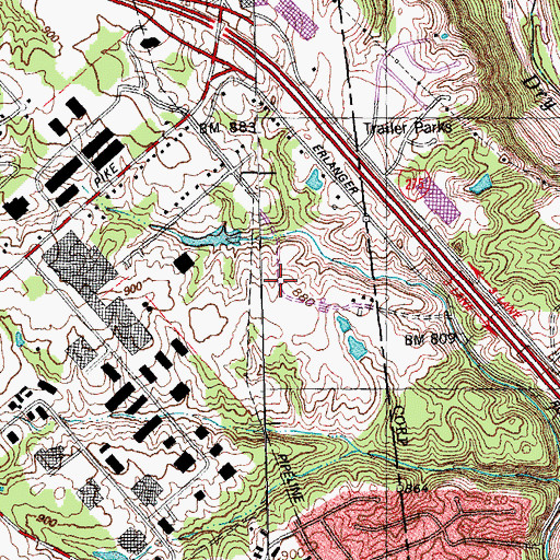 Topographic Map of Circleport Industrial Park III, KY