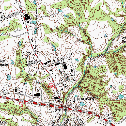 Topographic Map of Commerce Park West, KY