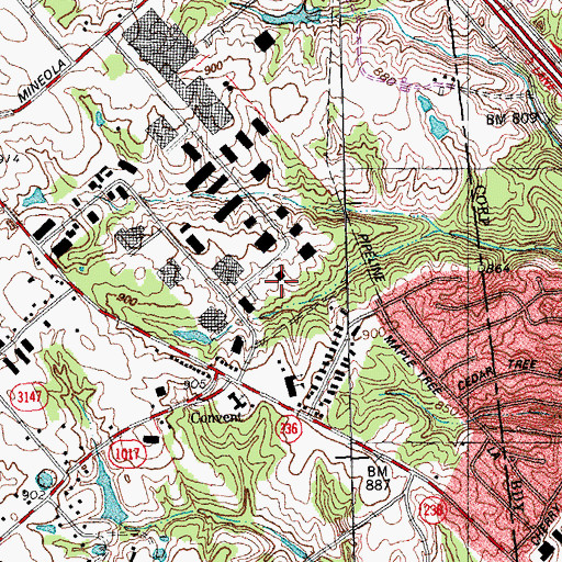 Topographic Map of Mineola Industrial Park, KY