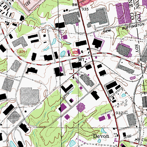 Topographic Map of Northern Kentucky Industrial Park, KY