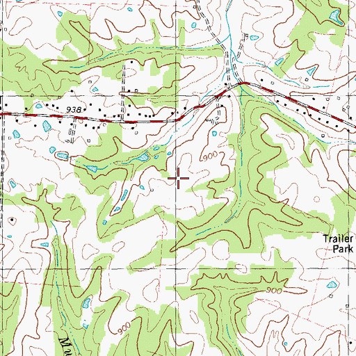Topographic Map of Triple Crown Country Club, KY