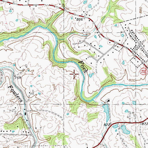 Topographic Map of South Fork Park, KY