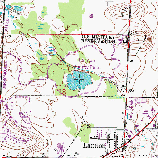 Topographic Map of Trout Lake, WI