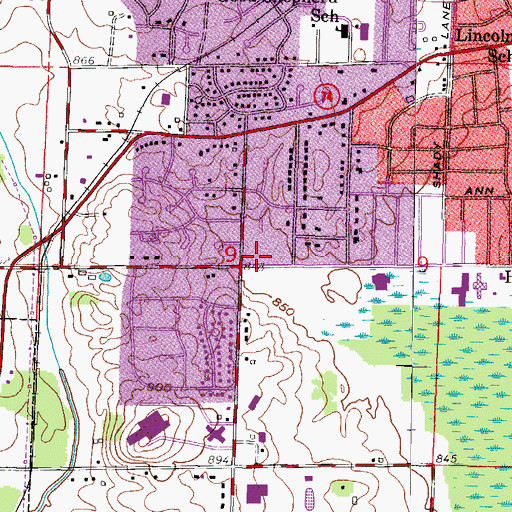 Topographic Map of Kiwanis Park, WI