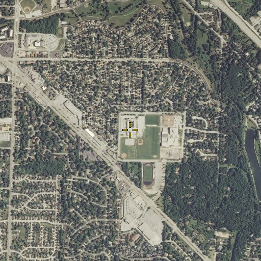 Aerial/Satellite Image of Ben Franklin Elementary School, WI