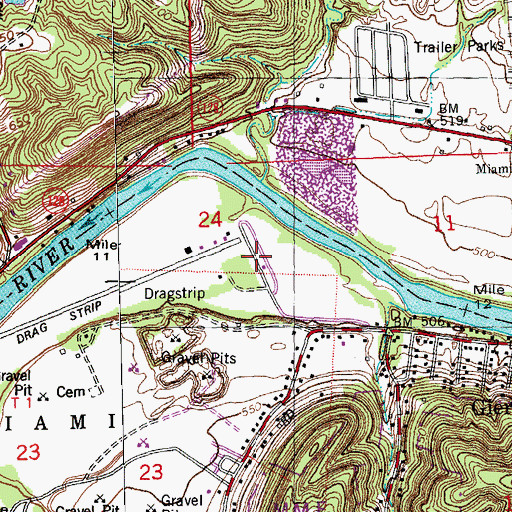 Topographic Map of Edgewater Sport Park, OH
