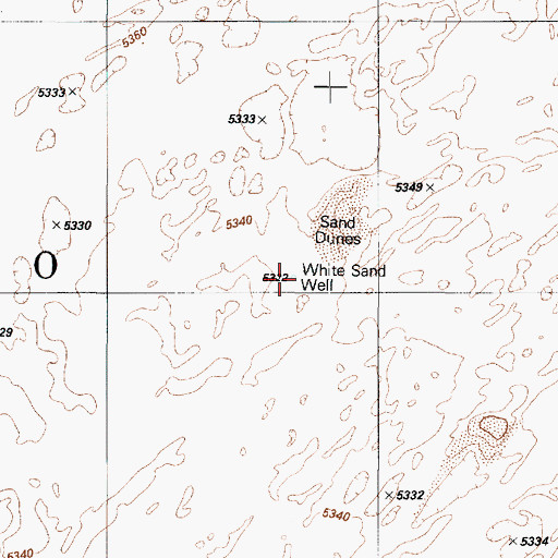 Topographic Map of White Sand Well, AZ