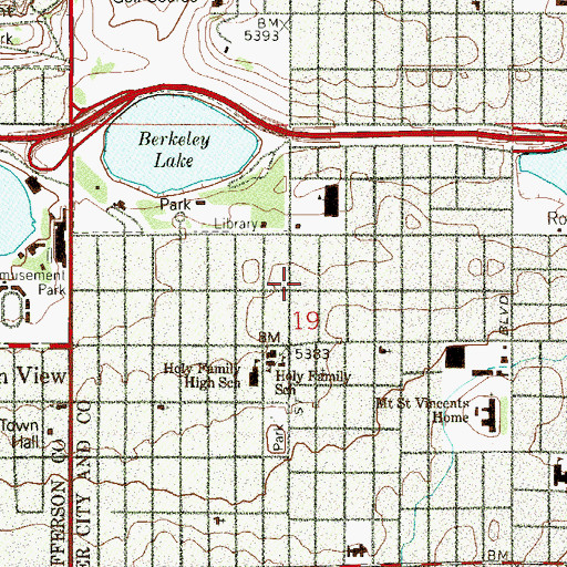 Topographic Map of Denver Fire Department Station 17, CO