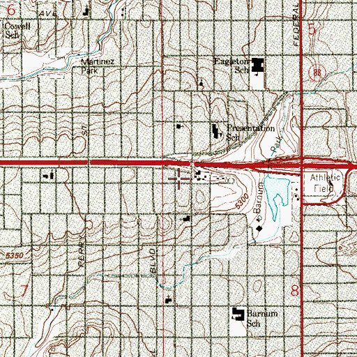 Topographic Map of Denver Fire Department Station 20, CO