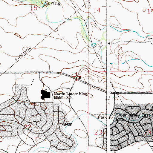 Topographic Map of Denver Fire Department Station 29, CO
