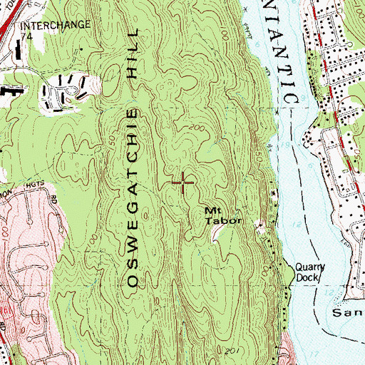 Topographic Map of Mount Tabor, CT