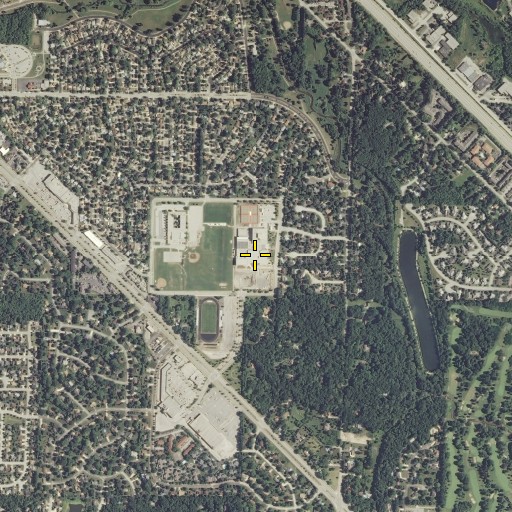 Aerial/Satellite Image of Menomonee Falls High School, WI