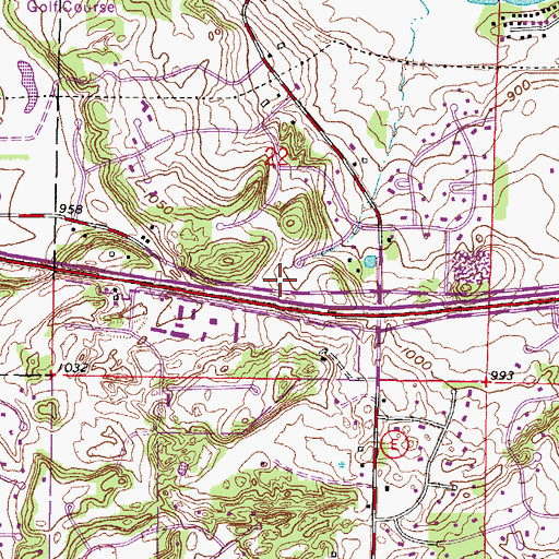 Topographic Map of Delafield Town Hall, WI