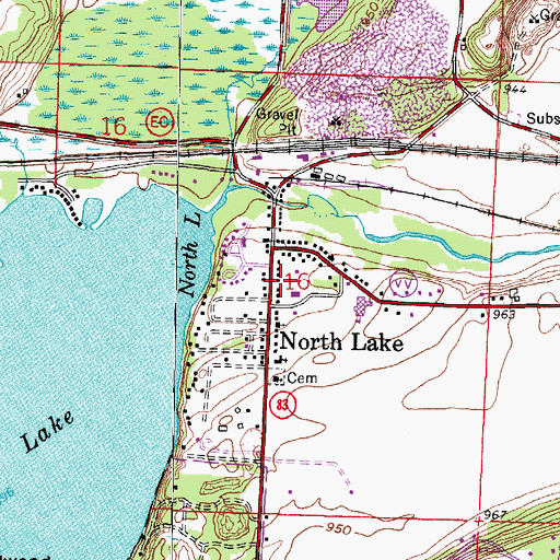 Topographic Map of Merton Town Hall, WI