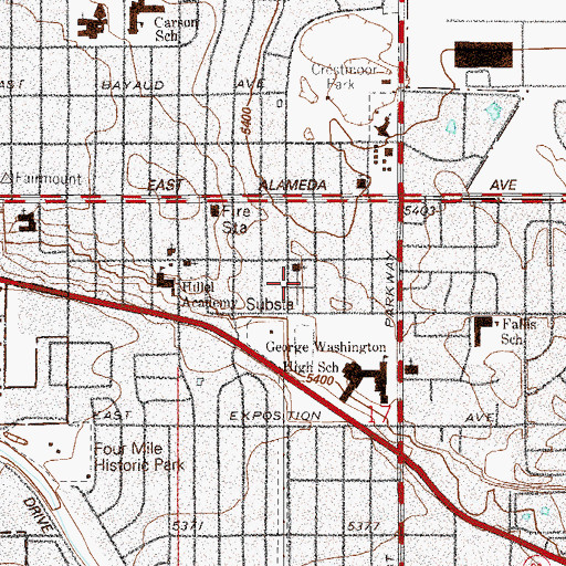 Topographic Map of Mizel Museum of Judaica, CO
