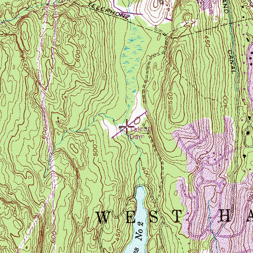Topographic Map of Talcott Dam, CT