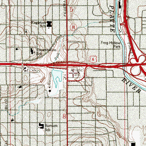 Topographic Map of Barnum East Park, CO