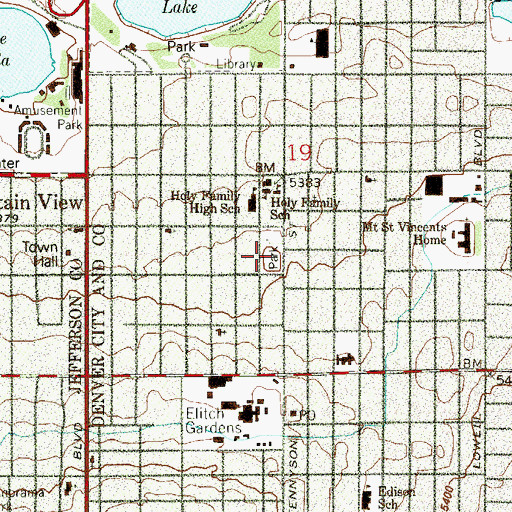 Topographic Map of Tennyson Park, CO