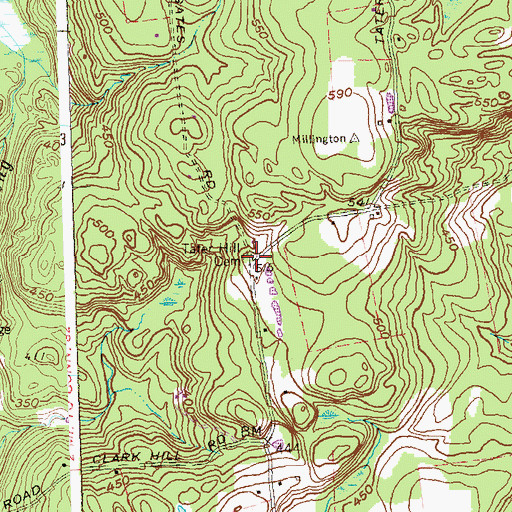 Topographic Map of Tater Hill Cemetery, CT