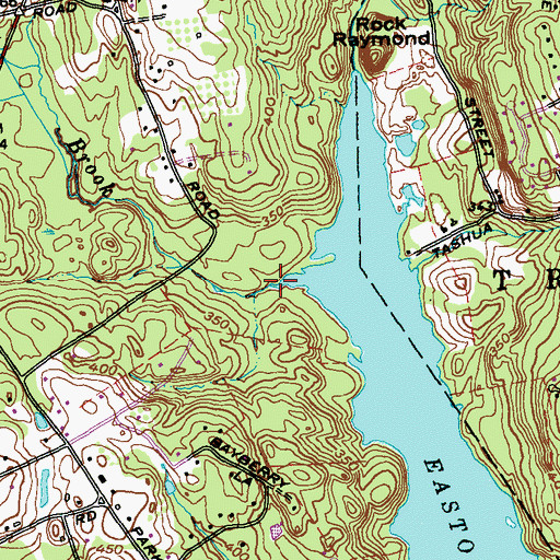 Topographic Map of Tatetuck Brook, CT