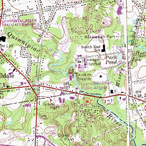Topographic Map of Tenmile River, CT