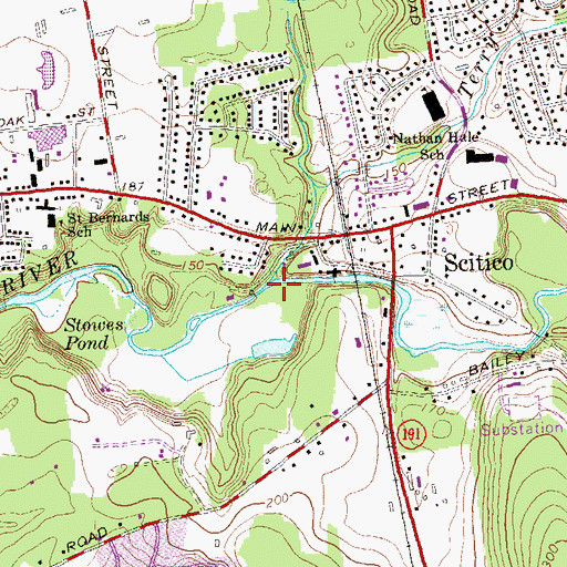 Topographic Map of Terry Brook, CT