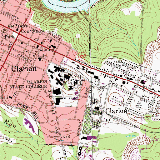 Topographic Map of Keeling Health Center, PA