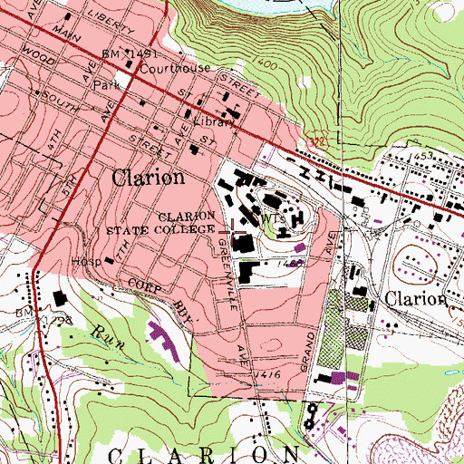 Topographic Map of Special Projects Center, PA