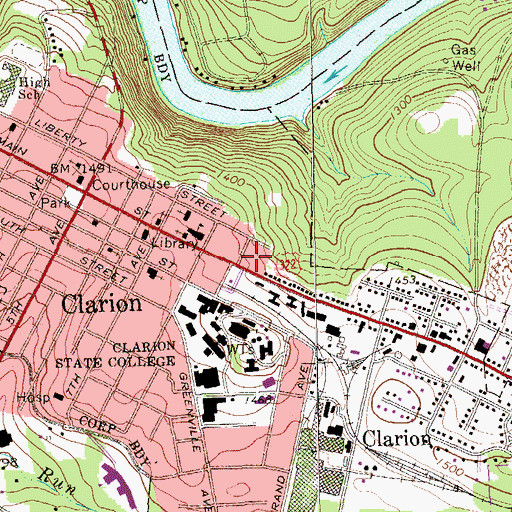 Topographic Map of Still Hall Business Administration and Computer Center, PA