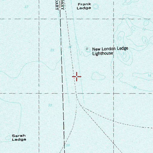 Topographic Map of Thames River, CT