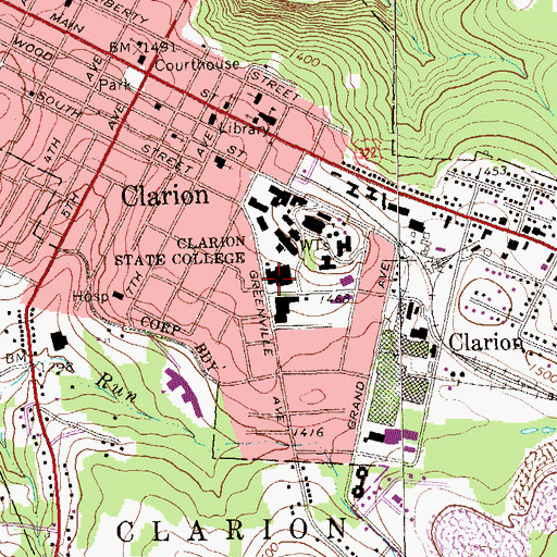 Topographic Map of Tippin Gymnasium, PA