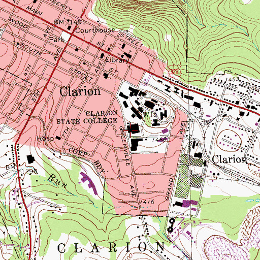 Topographic Map of Tippin Natatorium, PA
