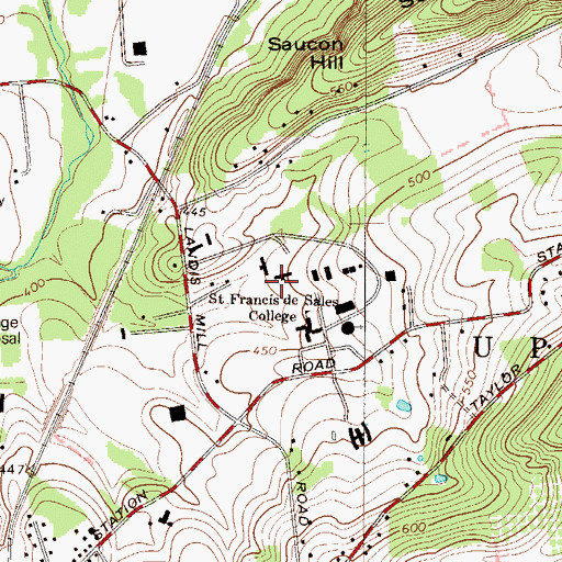 Topographic Map of Conmy Hall, PA