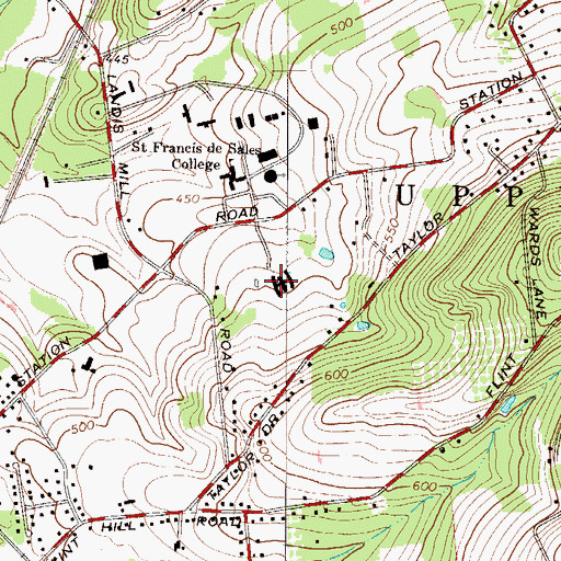 Topographic Map of Connelly Chapel, PA