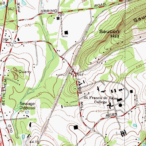 Topographic Map of Fromentin House, PA