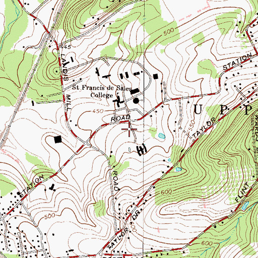 Topographic Map of Hurd Science Center, PA