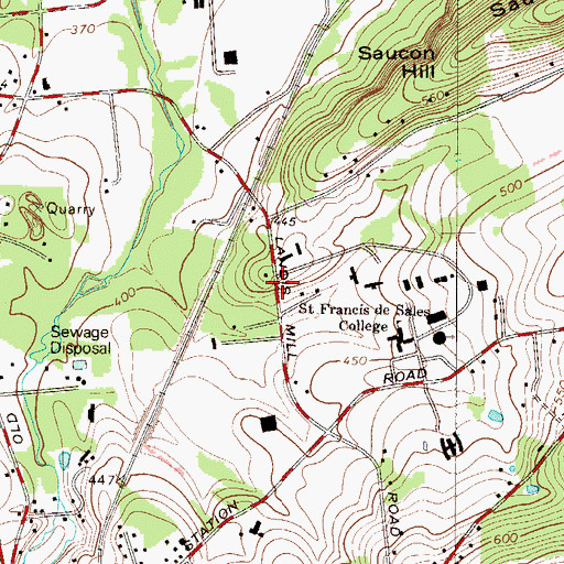 Topographic Map of Our Lady of Deliverance Status/Recreation Area, PA