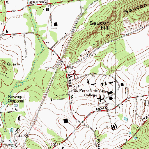 Topographic Map of University Heights II, PA