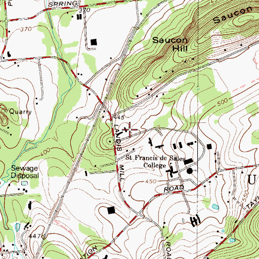Topographic Map of University Heights III, PA