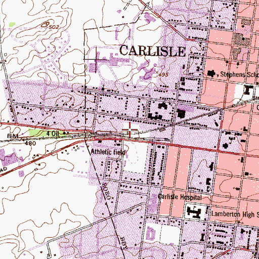 Topographic Map of Central Pennsylvania Youth Ballet, PA