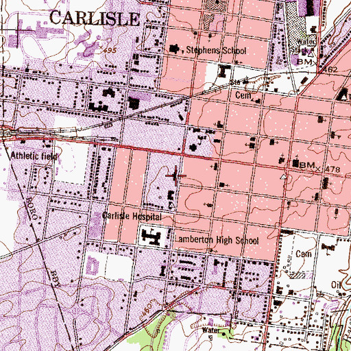 Topographic Map of Drayer Hall, PA