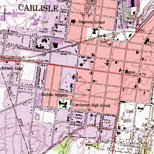 Topographic Map of Education Department Building, PA