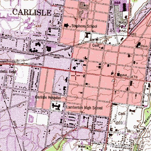 Topographic Map of Emil R Weiss Center for the Arts, PA